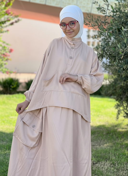 Ensemble Modeste Fille – Jupe cargo ( Hijabi )