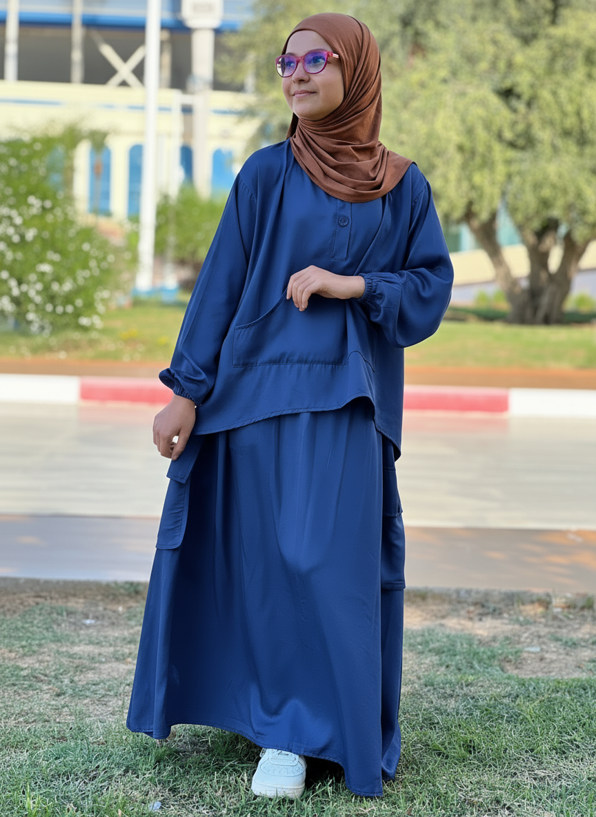 Ensemble Modeste Fille – Jupe cargo ( Hijabi )