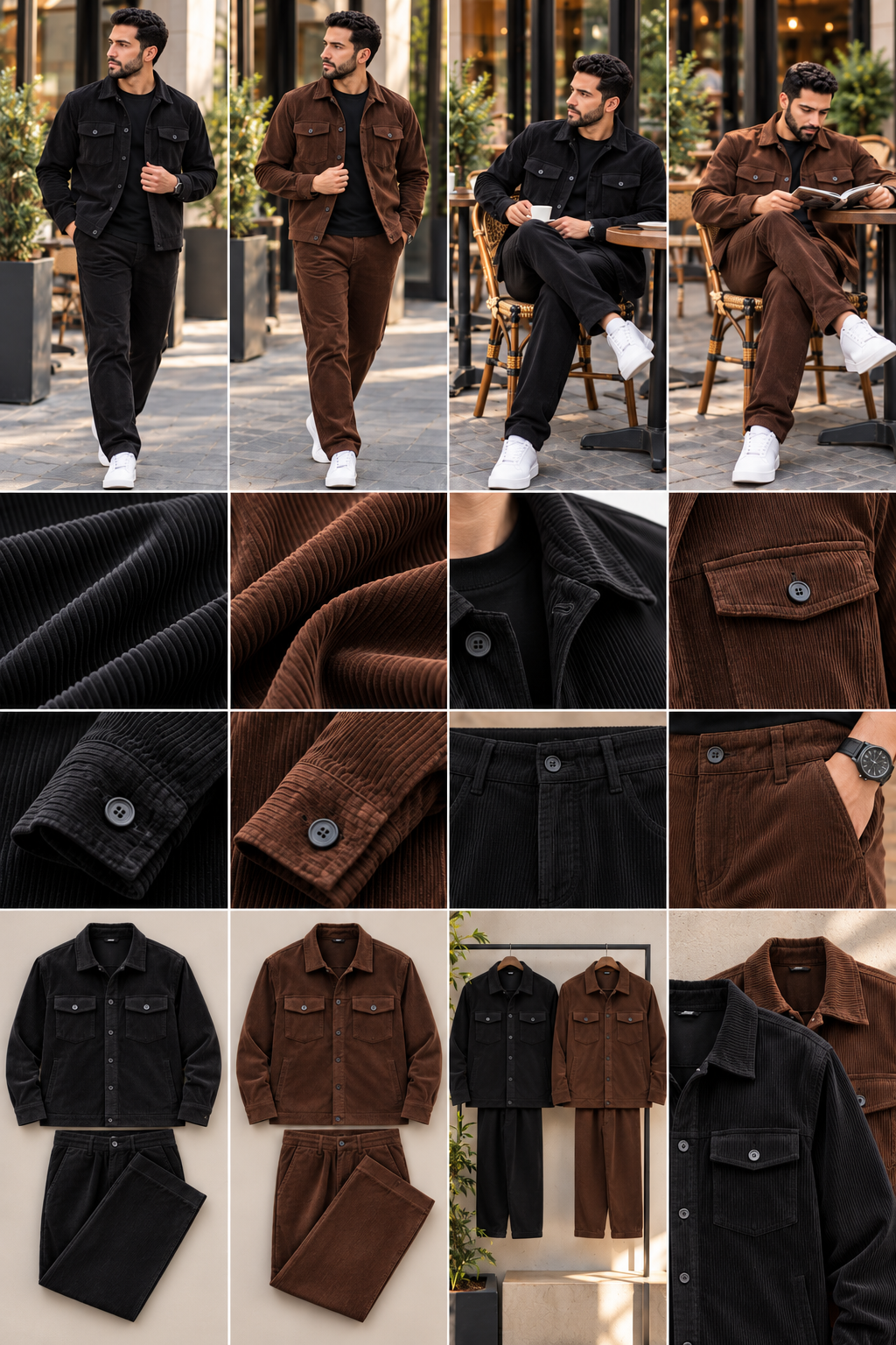 Ensemble Velours Côtelé – Total Look Homme