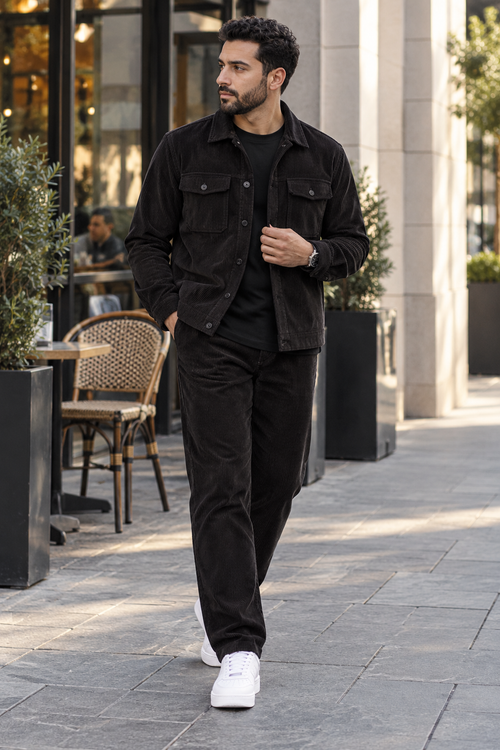 Ensemble Velours Côtelé – Total Look Homme