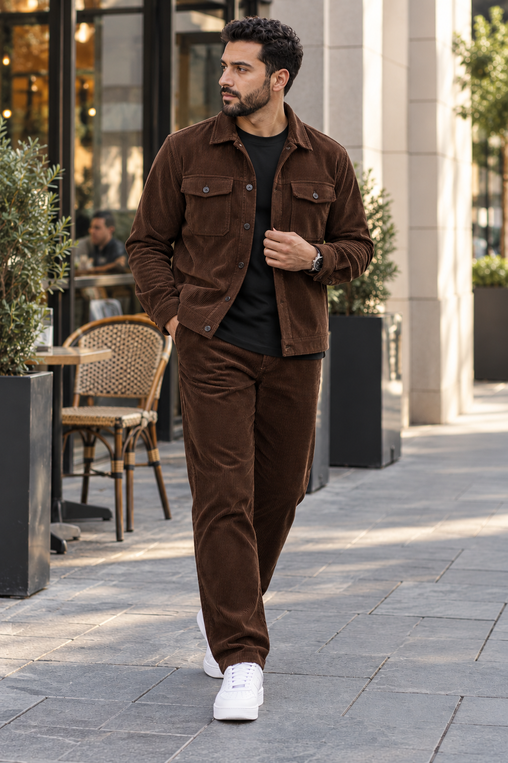 Ensemble Velours Côtelé – Total Look Homme