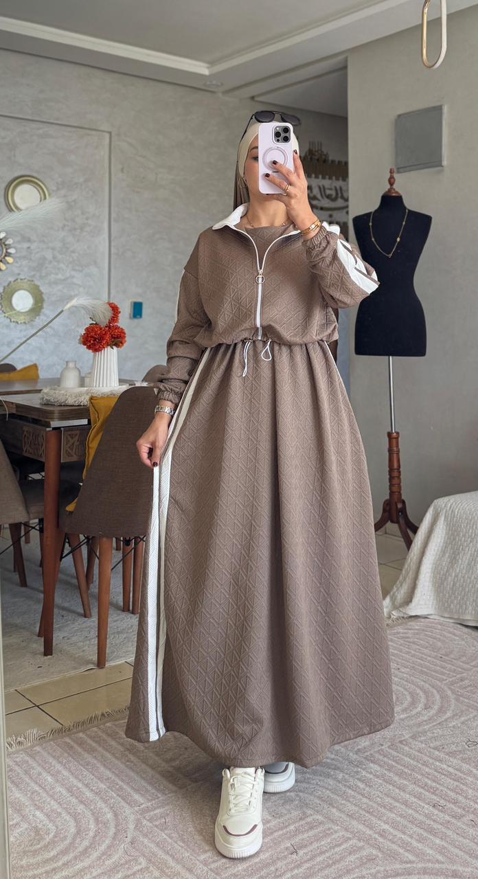 L'Élégance Voilée — Robe Maxi + Veste Courte